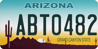 AZ license plate ABT0482