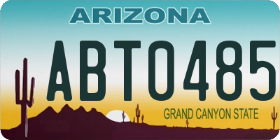 AZ license plate ABT0485