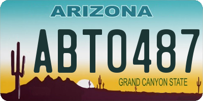 AZ license plate ABT0487