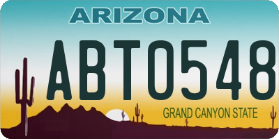 AZ license plate ABT0548