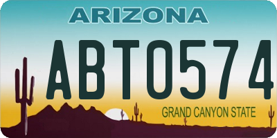 AZ license plate ABT0574