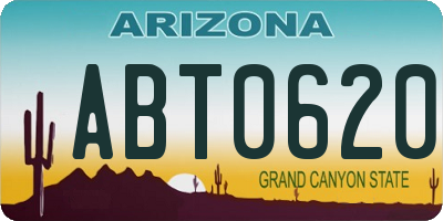 AZ license plate ABT0620