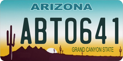 AZ license plate ABT0641