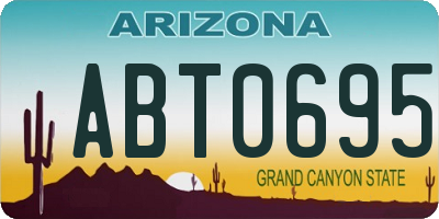 AZ license plate ABT0695