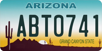 AZ license plate ABT0741