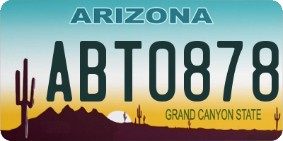 AZ license plate ABT0878