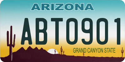 AZ license plate ABT0901