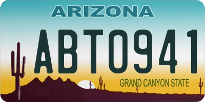 AZ license plate ABT0941
