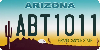 AZ license plate ABT1011