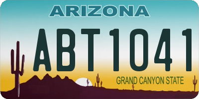 AZ license plate ABT1041