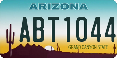 AZ license plate ABT1044