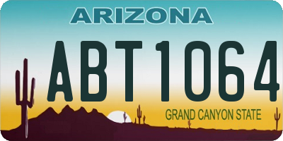 AZ license plate ABT1064