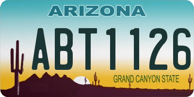 AZ license plate ABT1126