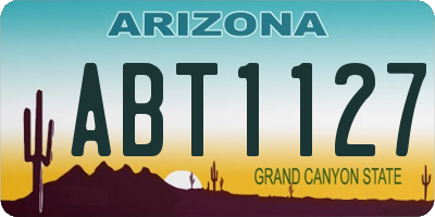 AZ license plate ABT1127