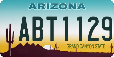 AZ license plate ABT1129