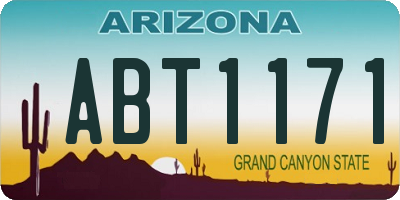 AZ license plate ABT1171