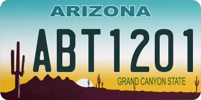 AZ license plate ABT1201