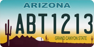 AZ license plate ABT1213