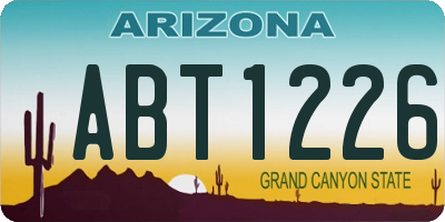 AZ license plate ABT1226