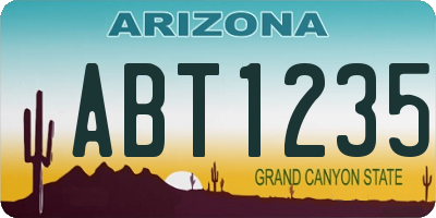 AZ license plate ABT1235