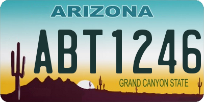 AZ license plate ABT1246