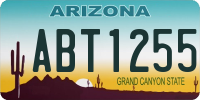 AZ license plate ABT1255