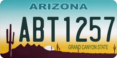 AZ license plate ABT1257