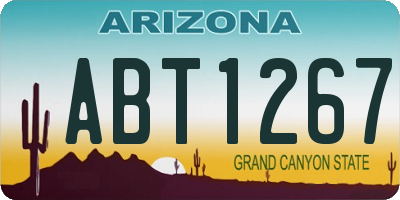 AZ license plate ABT1267