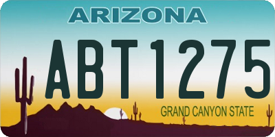 AZ license plate ABT1275