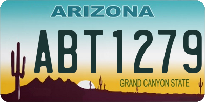 AZ license plate ABT1279