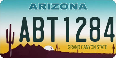 AZ license plate ABT1284