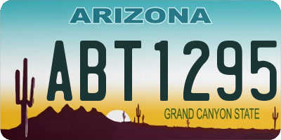 AZ license plate ABT1295