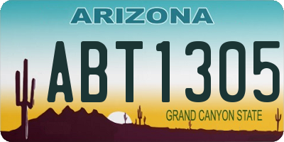 AZ license plate ABT1305
