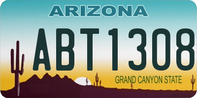 AZ license plate ABT1308