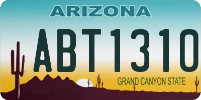 AZ license plate ABT1310