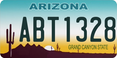 AZ license plate ABT1328