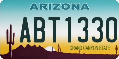 AZ license plate ABT1330
