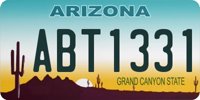 AZ license plate ABT1331