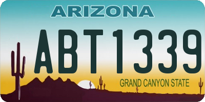 AZ license plate ABT1339