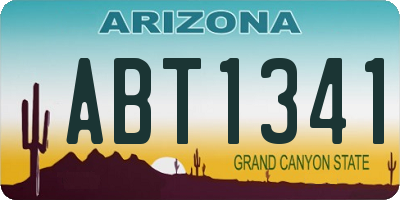 AZ license plate ABT1341