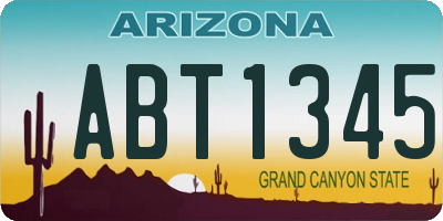 AZ license plate ABT1345