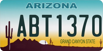 AZ license plate ABT1370