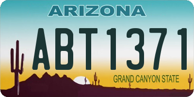 AZ license plate ABT1371
