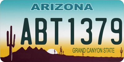 AZ license plate ABT1379