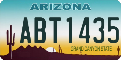 AZ license plate ABT1435