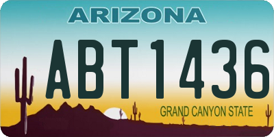 AZ license plate ABT1436