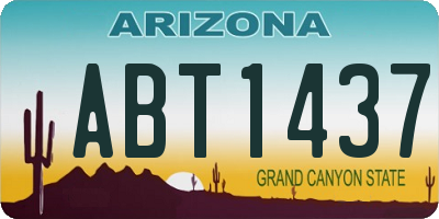 AZ license plate ABT1437