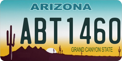 AZ license plate ABT1460