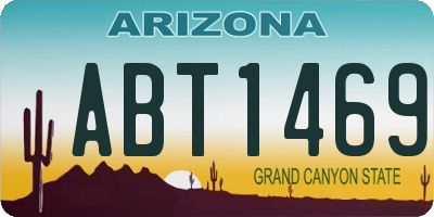 AZ license plate ABT1469