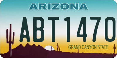 AZ license plate ABT1470